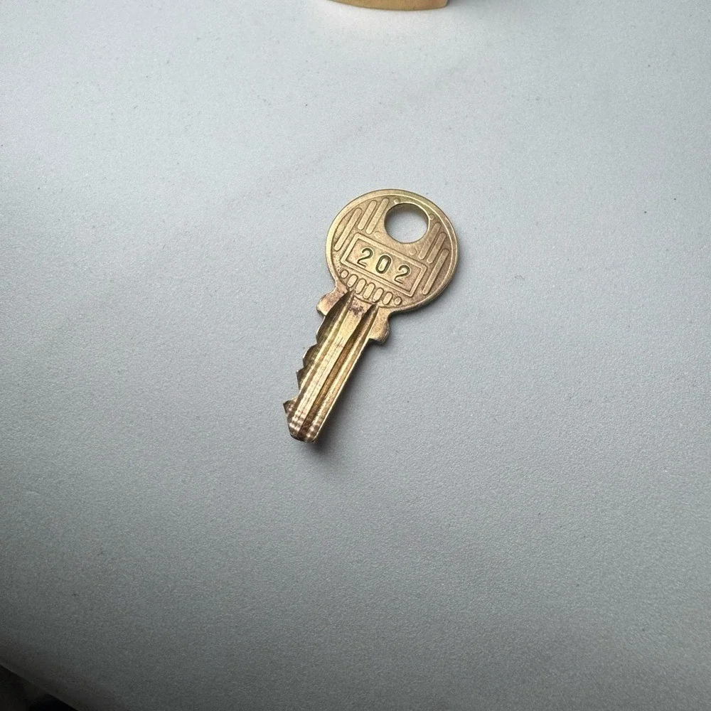 Vintage Louis‎ Vuitton Padlock and Key #202 Gold Tone Authentic Collectible